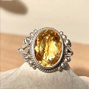Topaz sterling silver ring